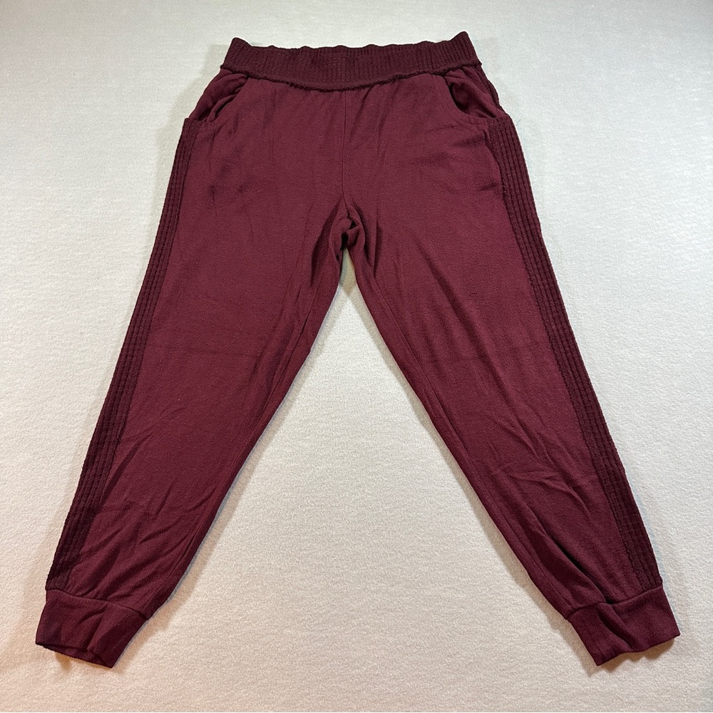 Saturday Sunday Anthropologie Maroon Lounge Pants Size Small‎ Cozy Loungewear